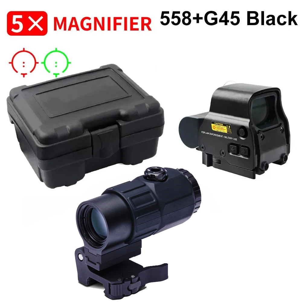 558+G43 Holographic Collimator Sight Tactical Optic Gear G33 bk set