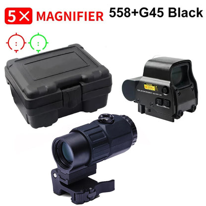 558+G43 Holographic Collimator Sight Tactical Optic Gear G33 bk set