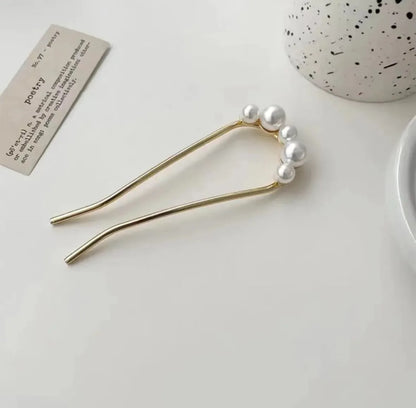 Elegant Pearl U Shaped Hairpins for Bridal Weddings and Special Occasions
