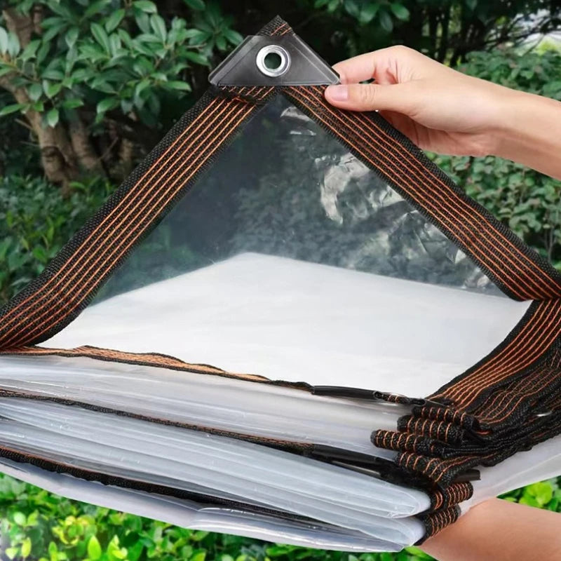 Clear Waterproof Tarps with Grommets for Patio Henhouse Porch Canopy and Camping Cover