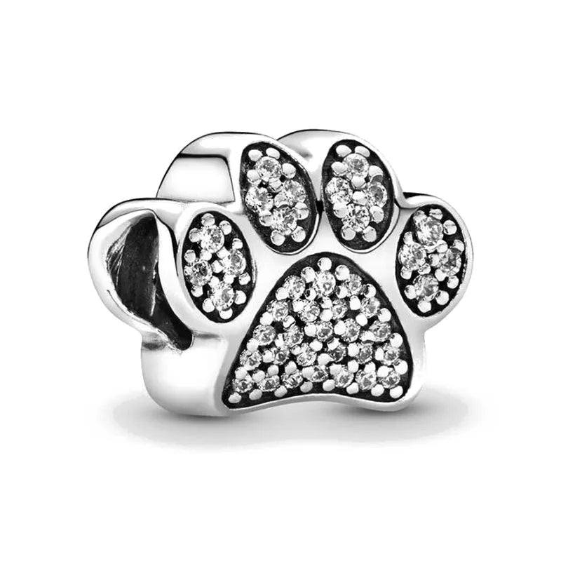 European Zircon Charm Beads 925 Silver Pendant Necklace for Women Gift P206