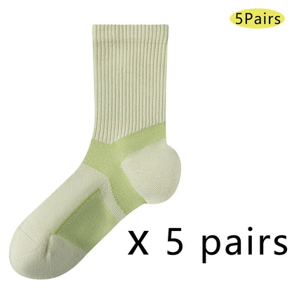 Marathon Running Socks Men Breathable Anti Odor Crew