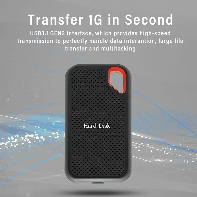 AEVYVKV Portable 1TB SSD External Solid State Drive High Speed 4TB Hard Disk Large Capacity 128TB Storage Compatible with Laptops Phones and Mac