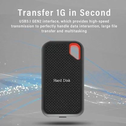 AEVYVKV Portable 1TB SSD External Solid State Drive High Speed 4TB Hard Disk Large Capacity 128TB Storage Compatible with Laptops Phones and Mac