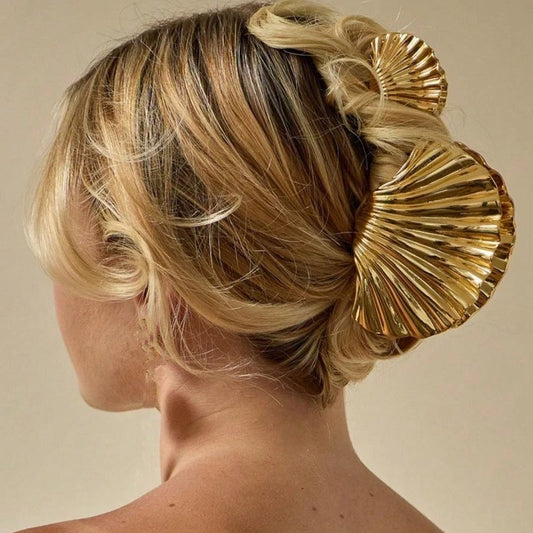 Trendy Metal Shell Shape Hair Claw Clips for Women Girls Fashion Accessories