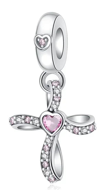 925 Sterling Silver Virgin Mary Angel Cross Pendant Necklace Charm for DIY Jewelry Gifts