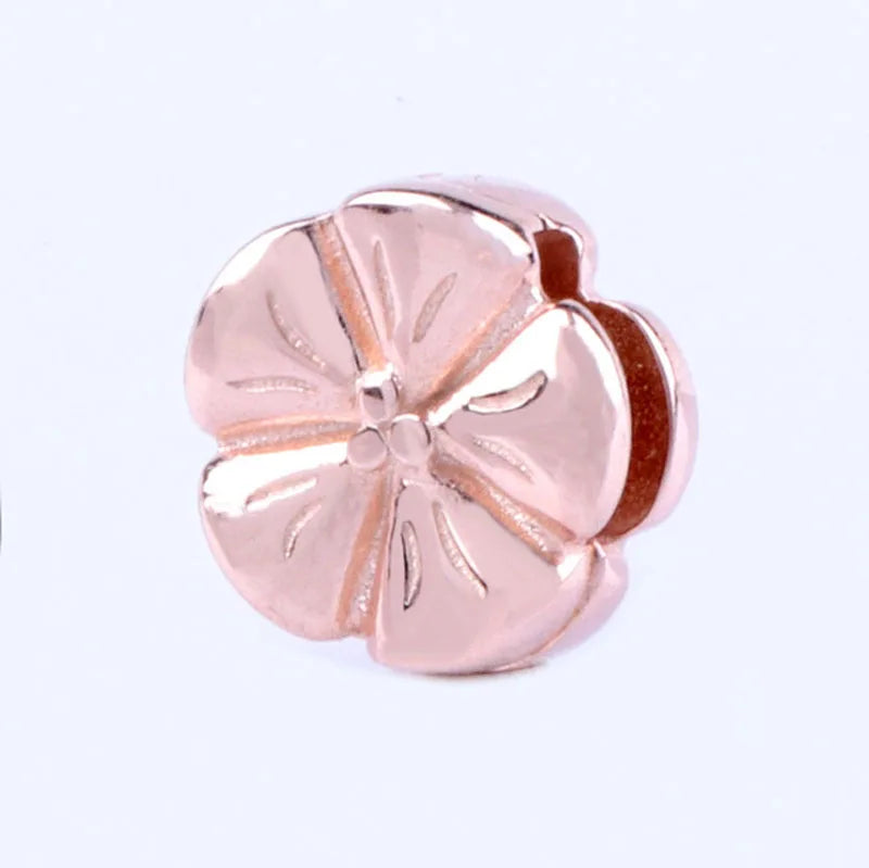 925 Silver Exquisite Moon Heart Letter Flat Clip Beads for European DIY Bracelet