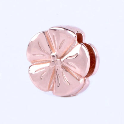 925 Silver Exquisite Moon Heart Letter Flat Clip Beads for European DIY Bracelet