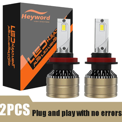 Heyword High Power 300W 30000LM Universal Car LED Headlight Bulbs H4 H7 H1 H8 H9 H11 9005 HB3 9006 HB4 9012 HIR2 Fog Lamp 6000K Bright White Light