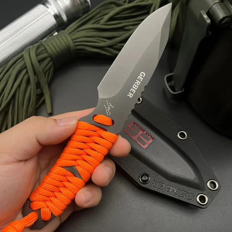 1pc Multi-Purpose Outdoor Knife, EDC Pocket Knife, Fixed Blade with Scabbard