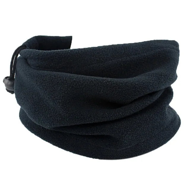 Unisex Solid Cashmere Warm Winter Ring Scarf Snood Muffler Berserk- Black