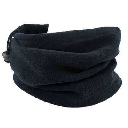 Unisex Solid Cashmere Warm Winter Ring Scarf Snood Muffler Berserk- Black