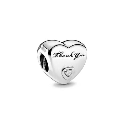 Grandma Heart Niece Family Tree Charms Bead for DIY European 925 Silver Charm Bracelet Necklace Jewelry for Women