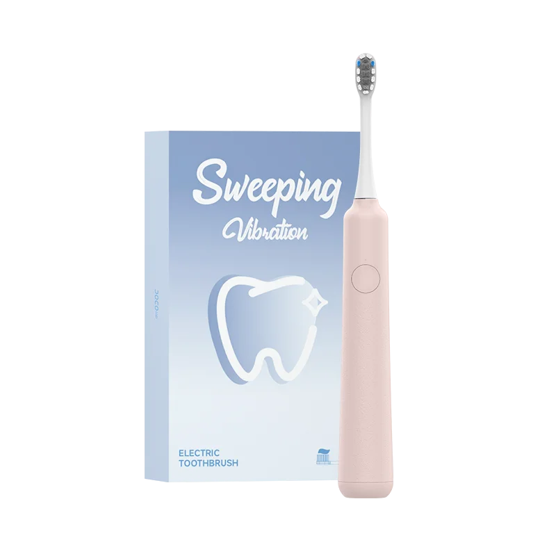 DOCOLAB Electric Toothbrush Sonic Vibration Brush USB Charging IPX7 Waterproof 1 pink toothbrush