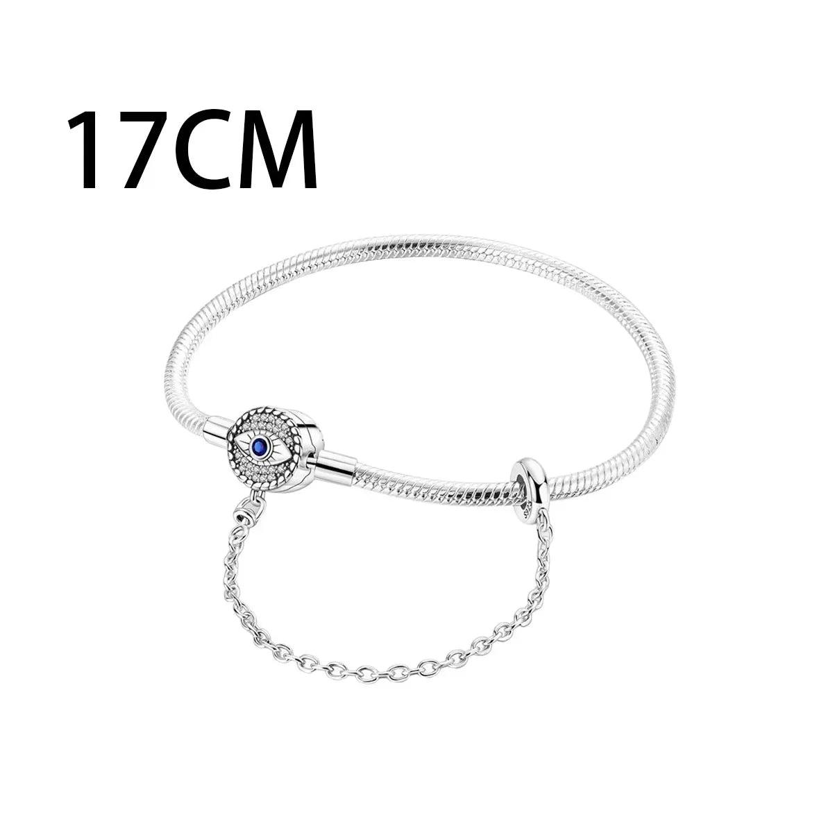 925 Sterling Silver Blue Evil Eye Jewelry Set With Zircon Charms Pendant Ring Earrings For Bracelet Necklace Gift