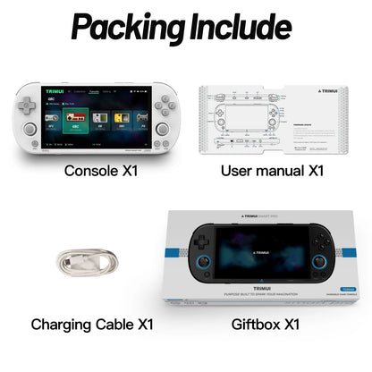Trimui Smart Pro Handheld Game Console 4.96 Inch IPS Screen Linux OS Joystick RGB Lighting Retro 10000 Games Type C Portable Gift