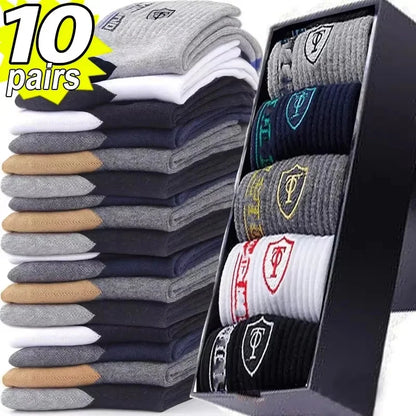 Men's Breathable Cotton Ankle Socks Comfortable Summer Low Cut Casual Socks 10 Pack