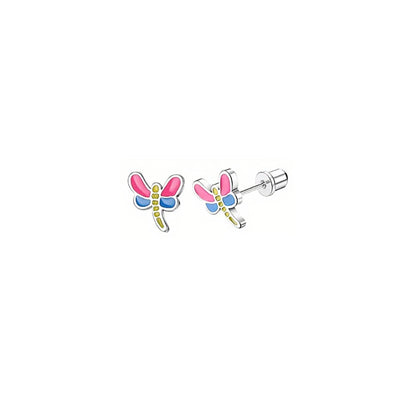 Charming Animal and Flower Stud Earrings Set for Girls with Secure Screw-Backs