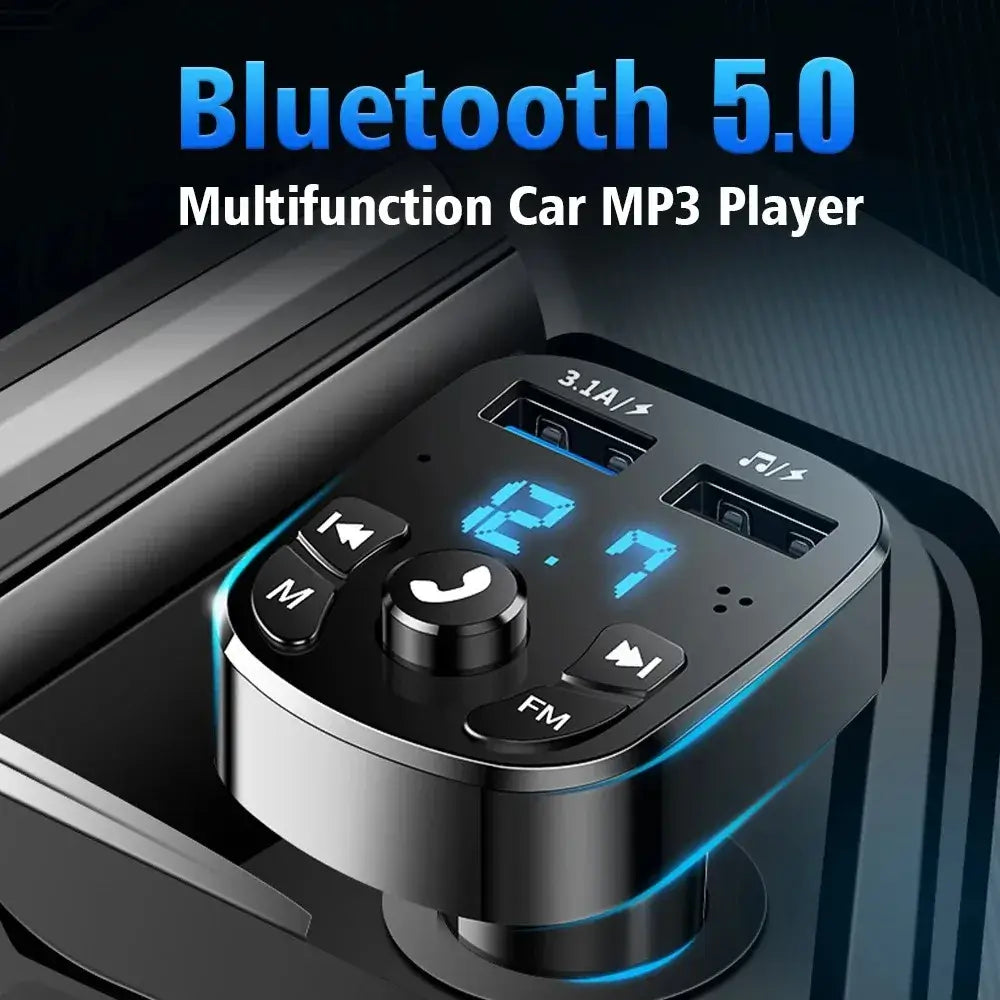 3.1A FM Transmitter Wireless Bluetooth 5.0 Car MP3 Player