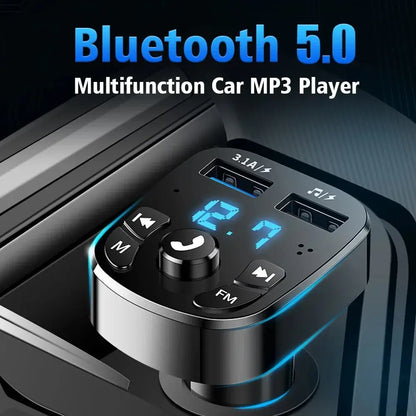 3.1A FM Transmitter Wireless Bluetooth 5.0 Car MP3 Player