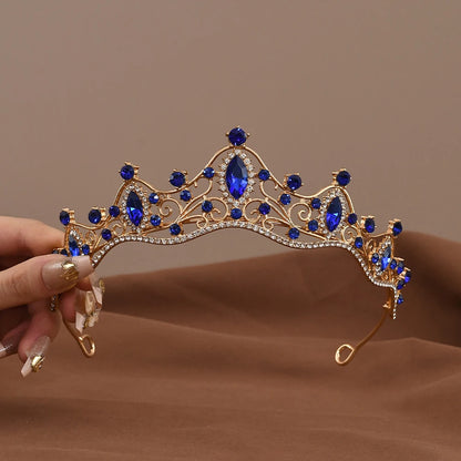 Radiant Princess Crystal Crown Headband for Bridal and Prom Elegance