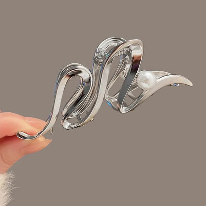 Geometric Metal Hair Claw Clips for Women Fashionable Zinc Alloy Hairpins