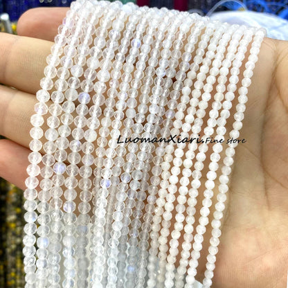 Elegant Faceted Aquamarine Beads for DIY Jewelry Making Bracelet Accessories