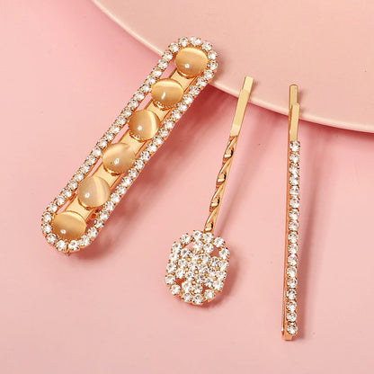 Elegant Bridal Rhinestone Hairpins For Women With Cubic Zirconia Gems