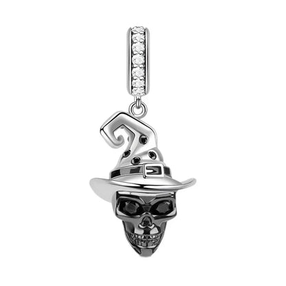 925 Sterling Silver Halloween Charms Pumpkin Ghost Witch Hat Pendant Beads for DIY Bracelet Necklace