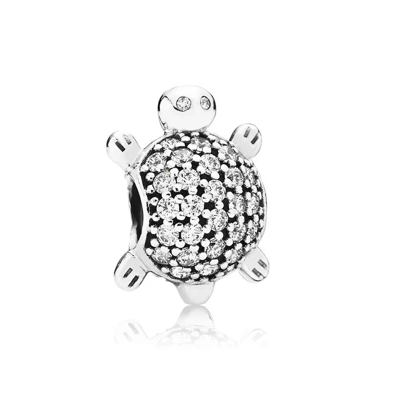 European Zircon Charm Beads 925 Silver Pendant Necklace for Women Gift P983