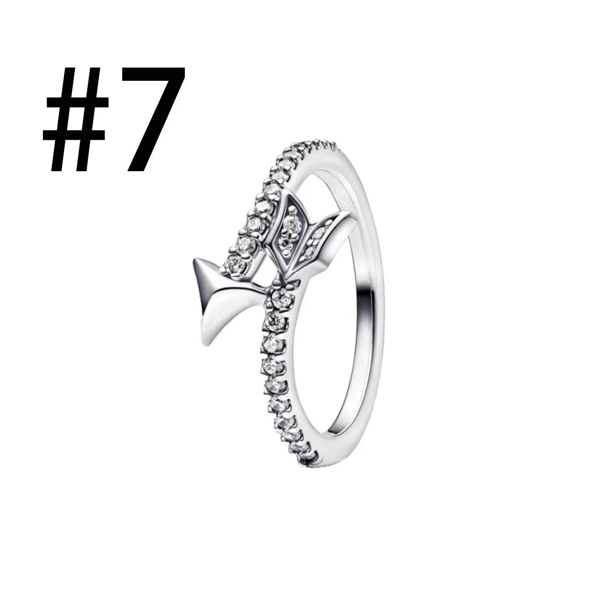 925 Silver Zircon Red Love Arrow Jewelry Set Ring Earring Necklace Elegant Women Gift