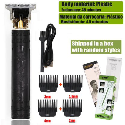 OHS T9 Cordless Electric Hair Clipper and Shaver for Men Fast Charging Floating Head Trimmer Waterproof Razor for Home and Travel