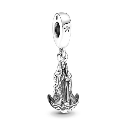 925 Sterling Silver Nurse Cross DIY Charms Beads Zircon