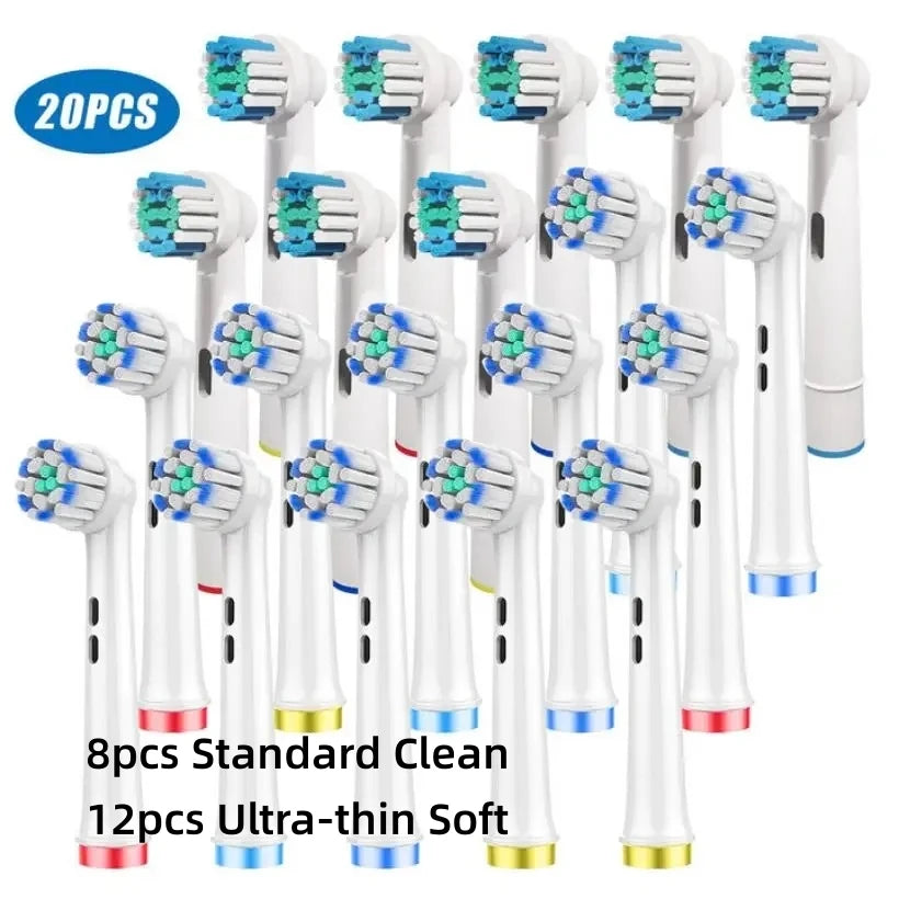 16/20PCS Brush Head Nozzles for Oral B Electric Toothbrush 20 Assorted J
