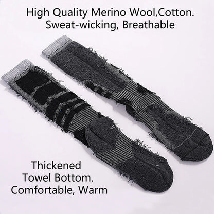 Merino Wool Cotton Winter Men Warm Ski Thermal Socks