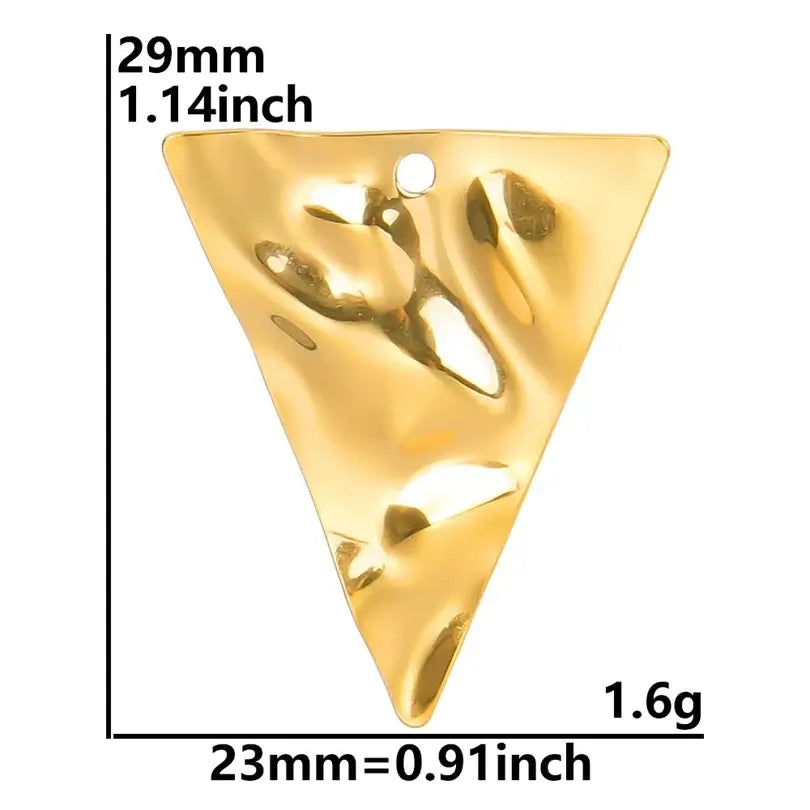 4Pcs Lot Stainless Steel Geometric Hammered Heart Dangle Charms for DIY Jewelry Making S865-G