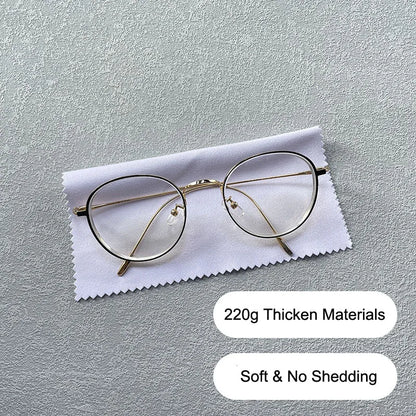 Zavorohin Soft Microfiber Suede Cleaning Cloths for Glasses and Jewelry, 100 Pack, Custom Logo Options