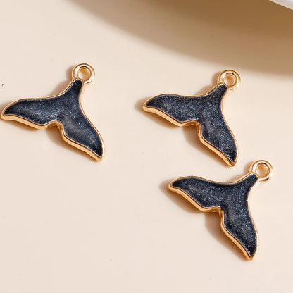 10 Pieces Mixed Cute Animal Charms Enamel Butterfly Cow Snail Cat Rabbit Deer Pendants for DIY Jewelry Making