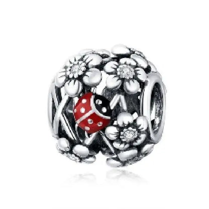 Elegant 925 Silver Cat Bear Ice Cream Pendant Bead for European Bracelet