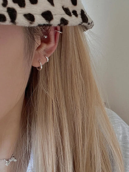Elegant 925 Sterling Silver Hoop Earrings for Women Wedding Jewelry