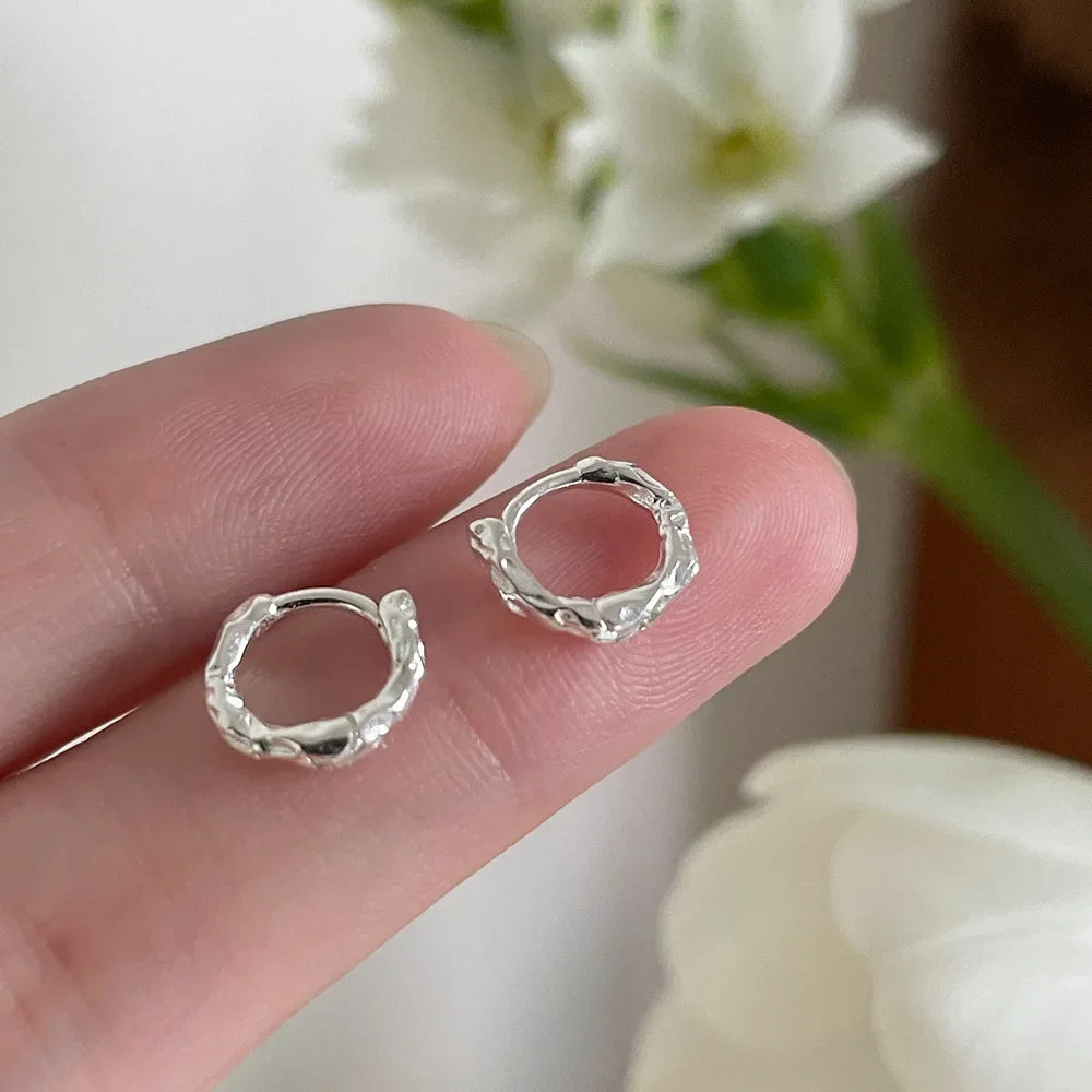 Elegant 925 Sterling Silver Hoop Earrings for Women Wedding Jewelry