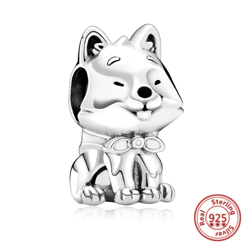 Sterling Silver Animal Charm Beads for Bracelets Featuring Unicorns, Squirrels, Elephants, Owls, Cats, Dogs, Lions, Bears and Rabbits Y125