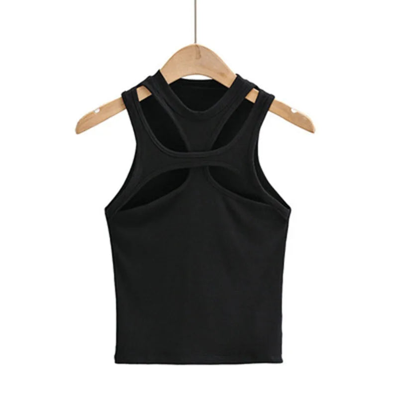 Dozw Girls Cotton Knit Tank Top Hollow Out Vest Chic Casual