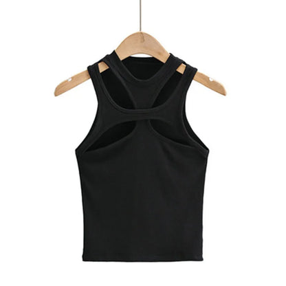 Dozw Girls Cotton Knit Tank Top Hollow Out Vest Chic Casual