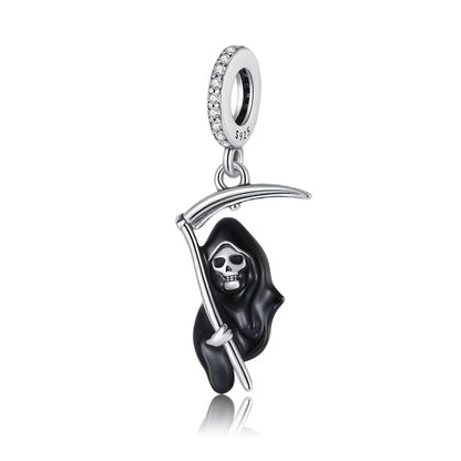 925 Sterling Silver Halloween Charms Pumpkin Ghost Witch Hat Pendant Beads for DIY Bracelet Necklace