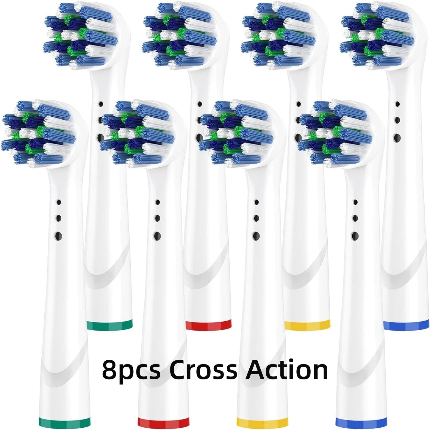 Toothbrush Replacement Heads Refill for Oral B Electric Toothbrush Pro1000 Pro 3000 Pro5000 Pro7000 Vitality Floss Action - 16 Pack 8 Cross Action 1