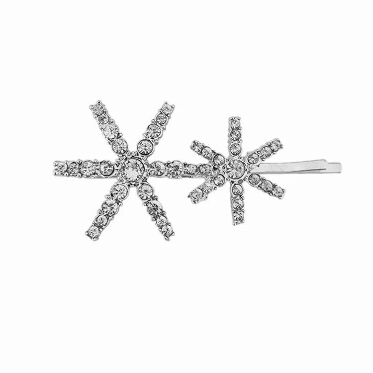 Korean Crystal Star Snowflake Hairclip for Women Fashion Accessories