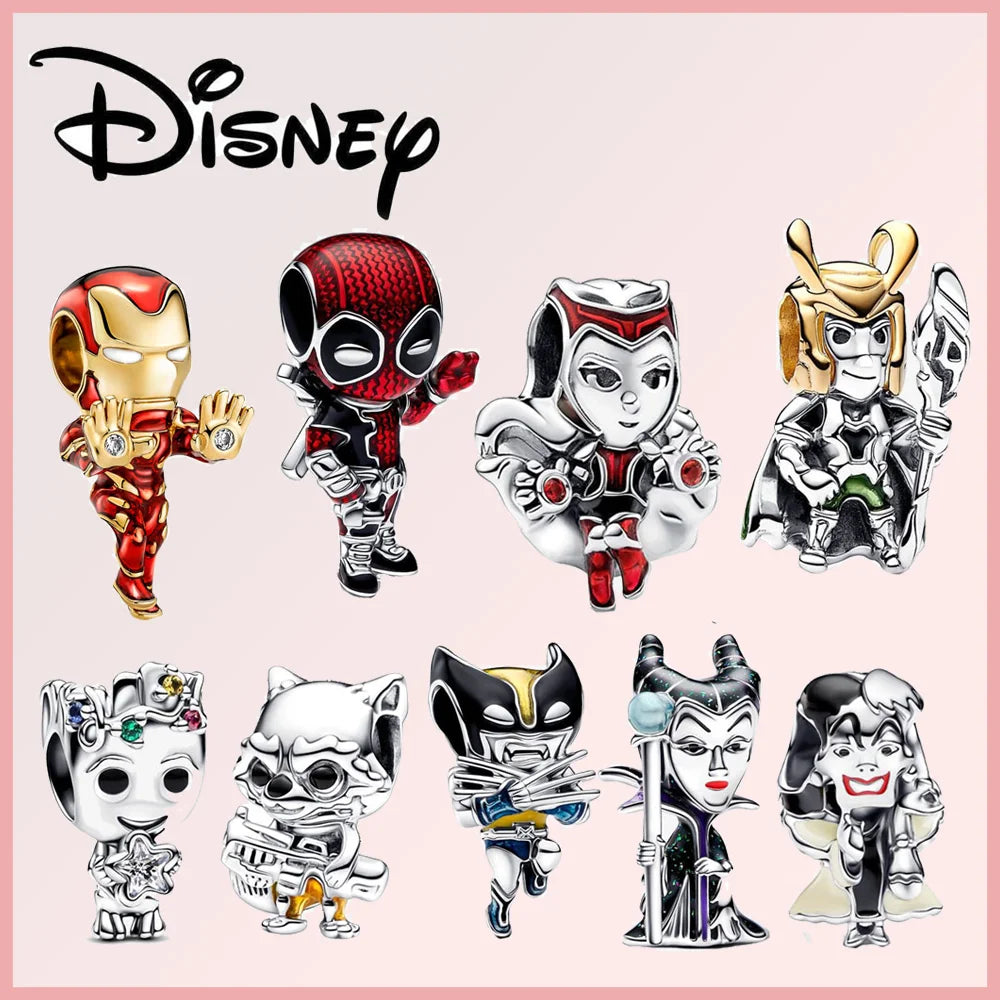 Disney 925 Sterling Silver Stitch Minnie Winnie Dangle