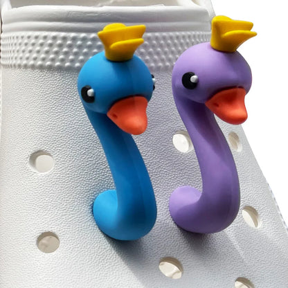 Whimsical 3D Swan Shoe Charms PVC Accessories for Customizing Shoes and Bags