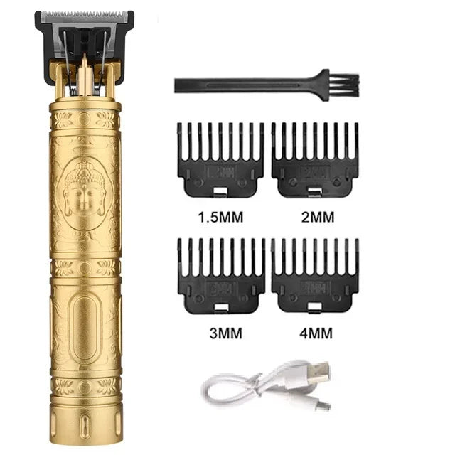 Portable Hair Cutting Machine T9 Vintage Trimmer USB Shaver 060-GoldBuddha